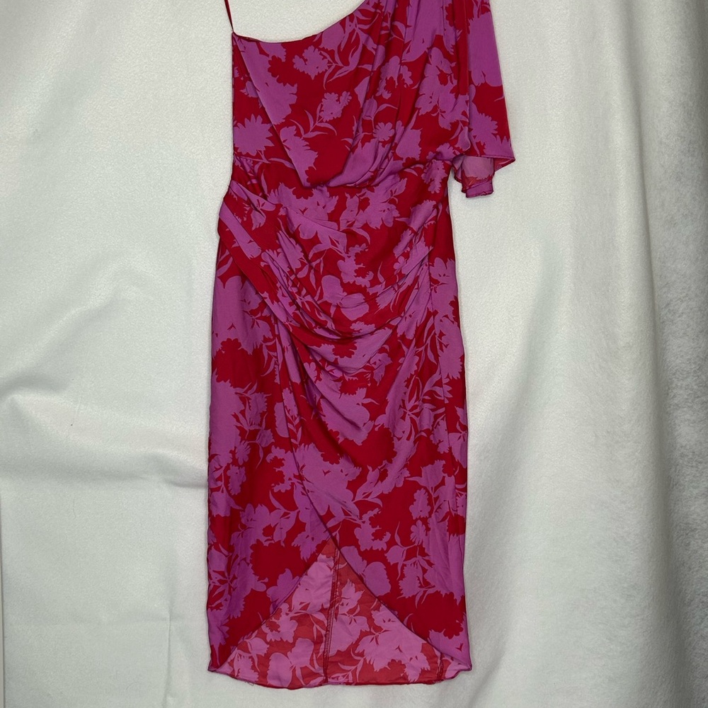 DO+BE One Shoulder Pink and Red Dress. NWT